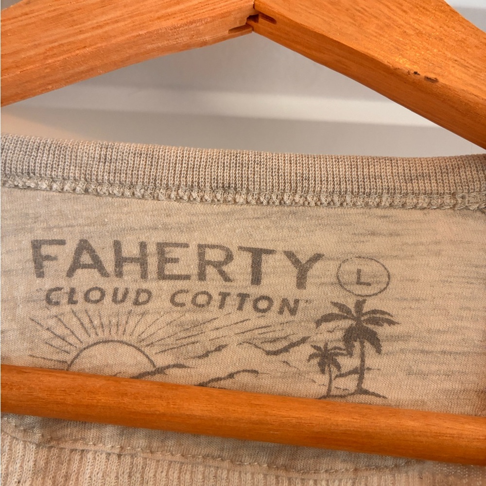 Faherty Cloud Cotton Beige Top - image 2